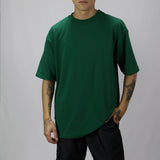 CAMISETA VERDE OSCURA  14218 OVERSIZE BASICA SVG