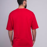 CAMISETA ROJA 14052  OVERSIZE BASICA SVG