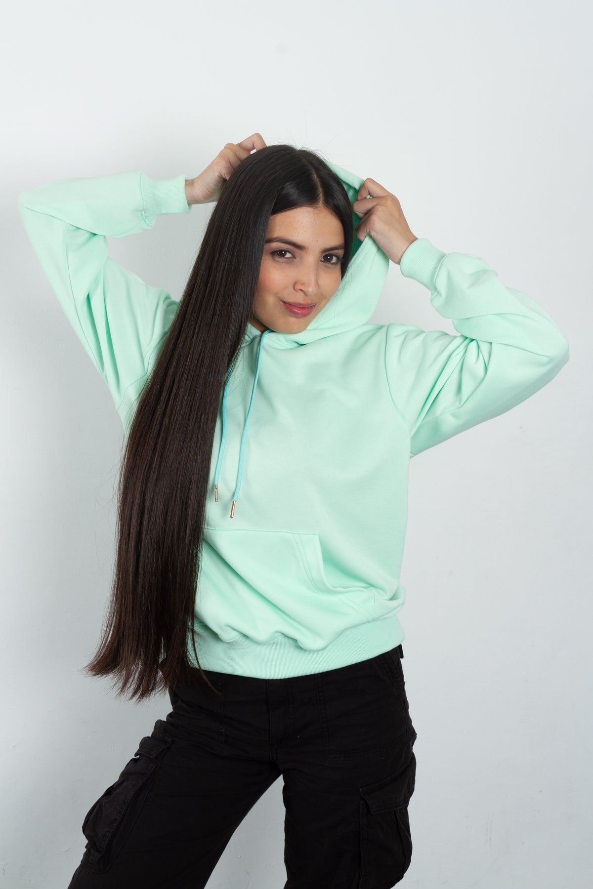 Hoodie mujer Menta