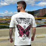 Camiseta BUTTERFLY oversize marfil Ecodrape ©️