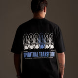 T Shirt Oversize Spiritual transition Ref. 14318 Negra