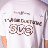 T Shirt Oversize Savage Culture 24/siempre Blanca Ref. 14280