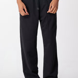 Sweet pant French terry Negro logo en Goma