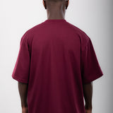 CAMISETA OVERSIZE 14081 VINO TINTO BASICA SVG